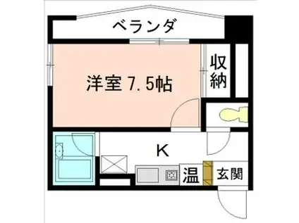 ATともえ(1K/4階)の間取り写真