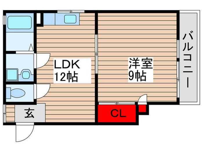 第2山田ビル(1LDK/4階)の間取り写真