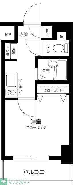スカイコート文京茗荷谷(1K/9階)の間取り写真