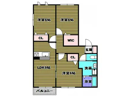 ラ・セーベ(3LDK/2階)の間取り写真