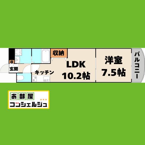 マルティーノ新栄(1LDK/8階)の間取り写真