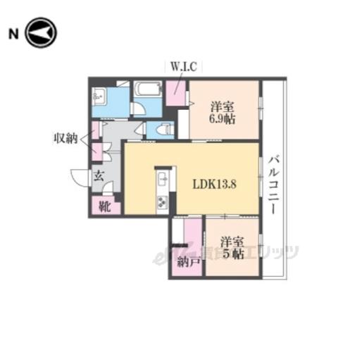 PLANA BENE(2LDK/3階)の間取り写真