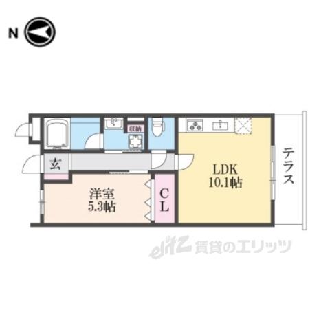 シュピア・メゾン油小路(1LDK/4階)の間取り写真