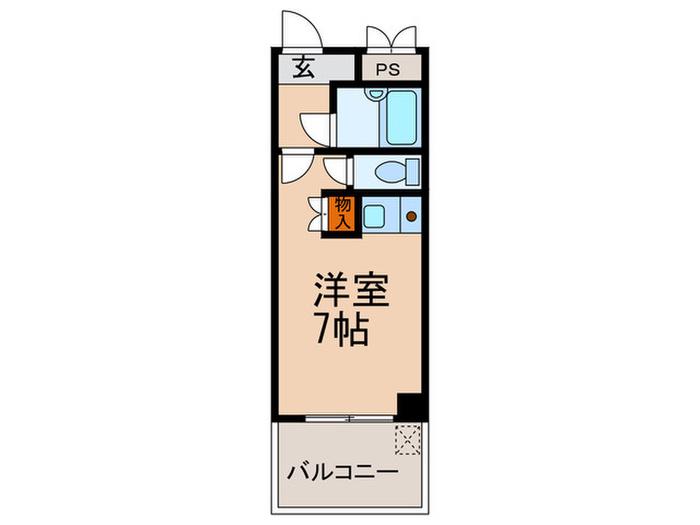 クレインビル中央町(ワンルーム/1階)の間取り写真