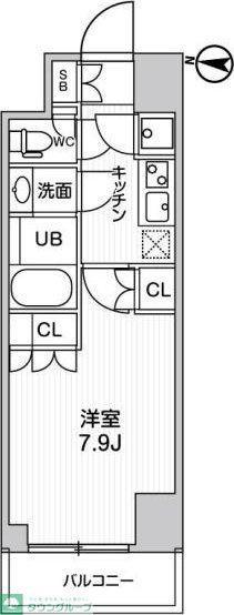 ガリシア森下V(1K/6階)の間取り写真