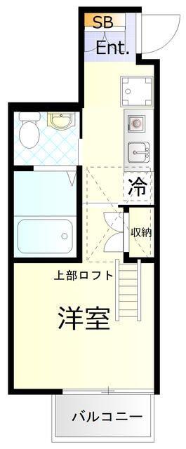 オーガスタコート横浜反町(1K/2階)の間取り写真