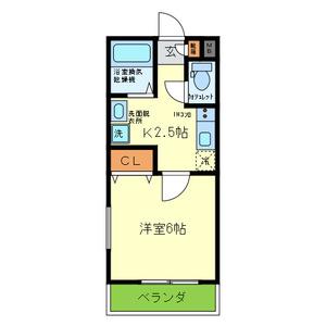 L&CスターハイツNO16(1K/1階)の間取り写真