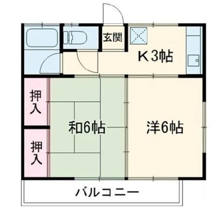 コーボ松沢(2K/2階)の間取り写真