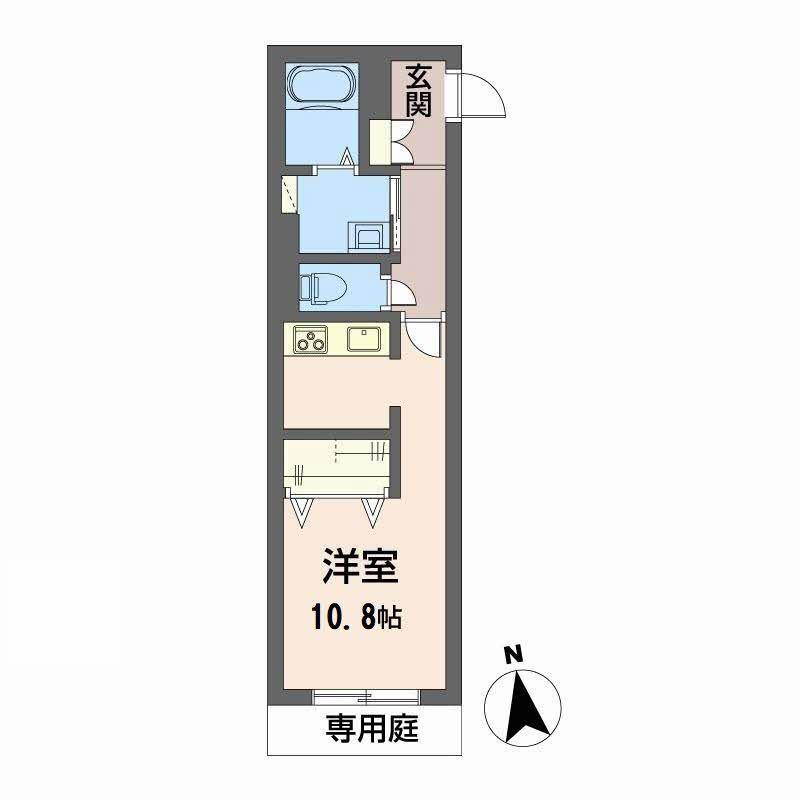 シャーメゾン北藤原(ワンルーム/1階)の間取り写真