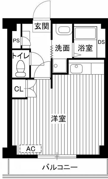 ビレッジハウス沼小柳 4号棟(ワンルーム/3階)の間取り写真