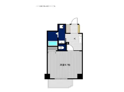 OVEST金沢八景(1K/2階)の間取り写真