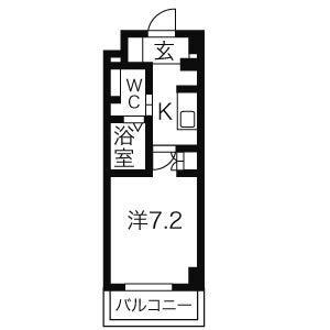 アーデン春岡(1K/4階)の間取り写真