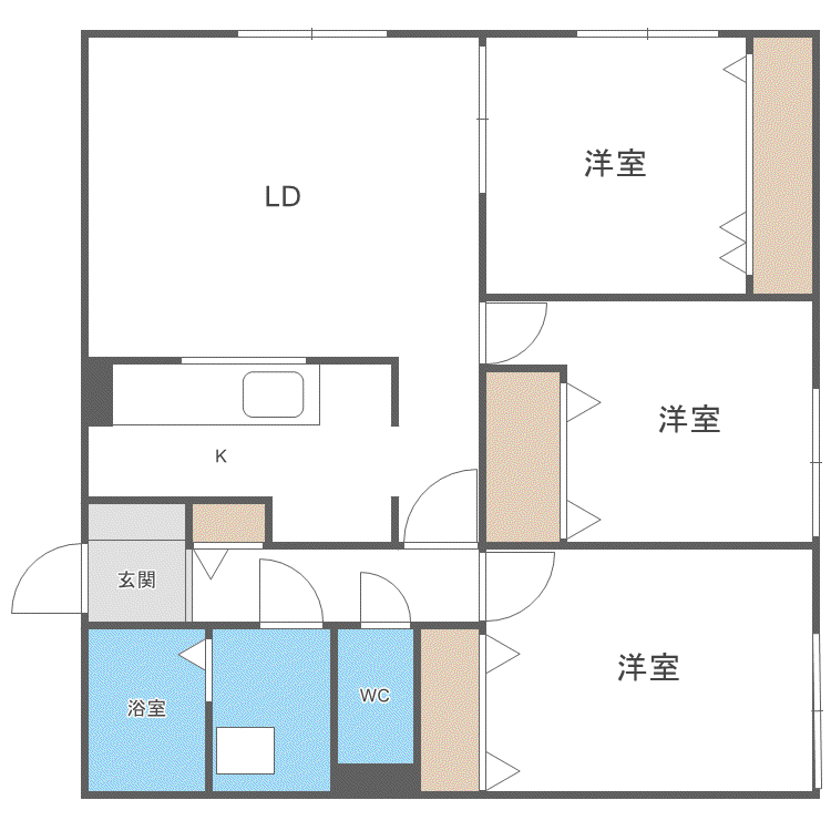 グランパ81(3LDK/2階)の間取り写真