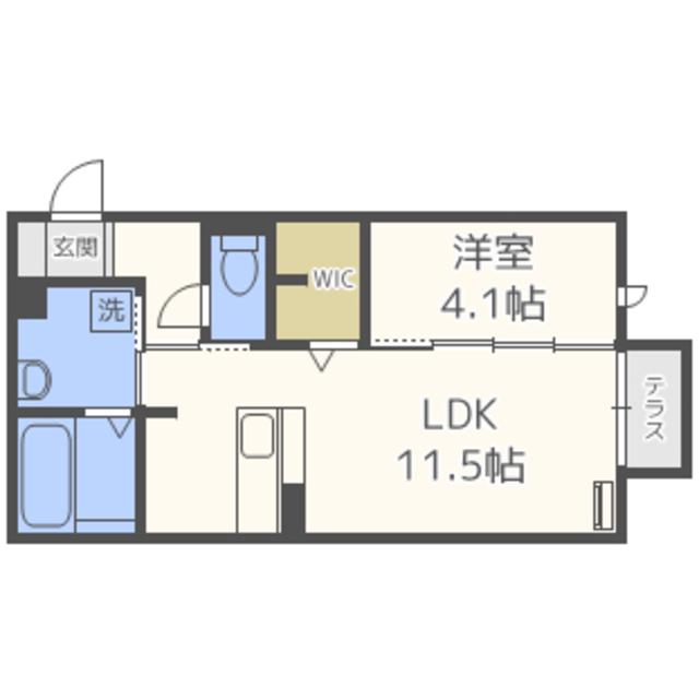 D-ROOM光丘(1LDK/1階)の間取り写真