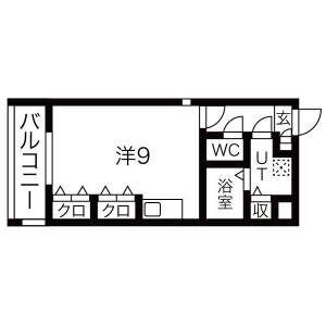 ジュネス姫里I(ワンルーム/1階)の間取り写真