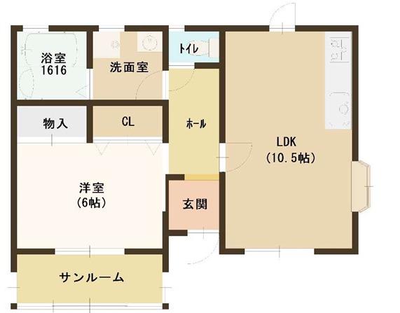 メゾン ド ソガワ(1LDK/1階)の間取り写真