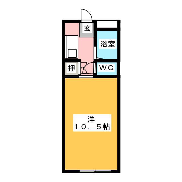 アーバンハイツ(1K/1階)の間取り写真