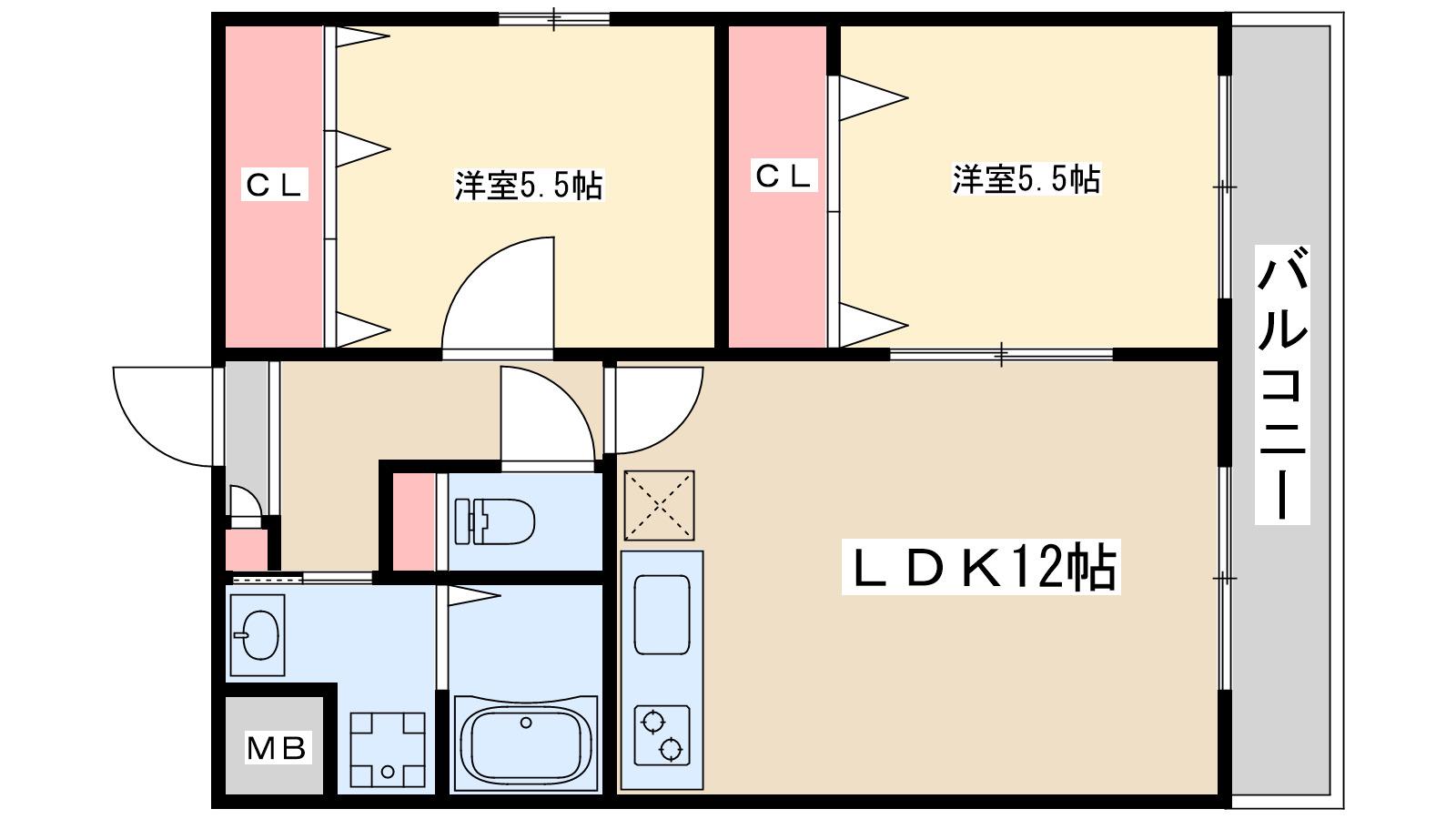 新大阪パークハイツ(2LDK/11階)の間取り写真