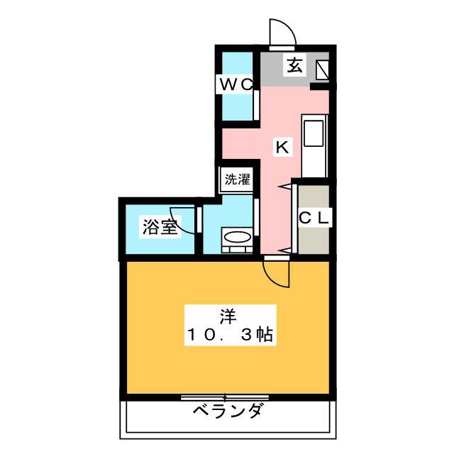LA LUCE(1K/5階)の間取り写真