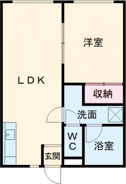 ロワールレジデンス6番館(1LDK/1階)の間取り写真