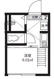 スマイエ高円寺(ワンルーム/2階)の間取り写真