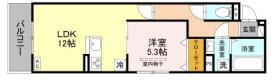NOBLE TERRACE中山手(1LDK/3階)の間取り写真