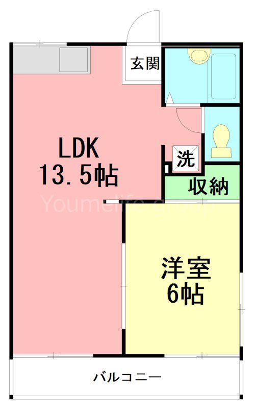 日の出ハイツ(1LDK/2階)の間取り写真