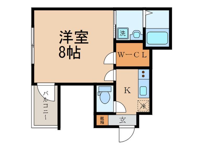 UNION STUDIO(1K/2階)の間取り写真