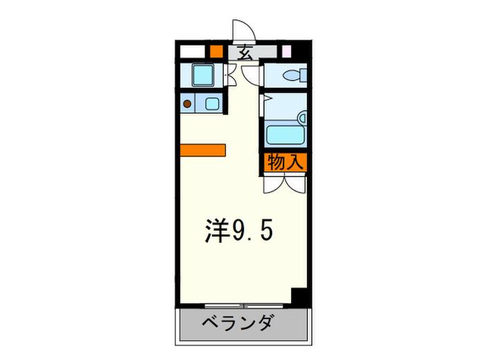 マンショントリン(ワンルーム/1階)の間取り写真