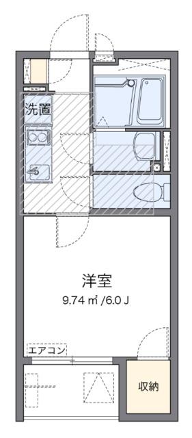 ミランダLUANA(1K/2階)の間取り写真