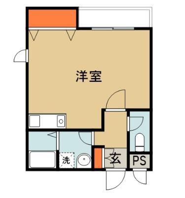 EXIA 大工(ワンルーム/3階)の間取り写真