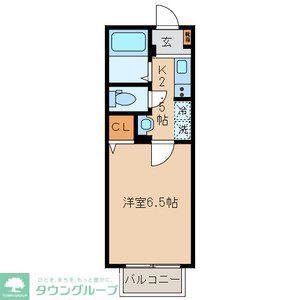 エムズ江北(1K/2階)の間取り写真