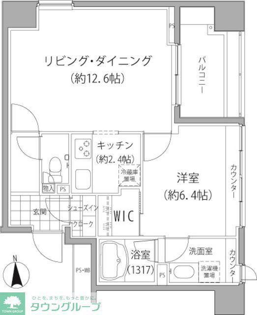 エーデル練馬(1LDK/2階)の間取り写真