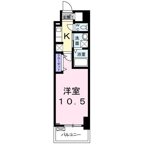 スアヴィス千葉(1K/5階)の間取り写真