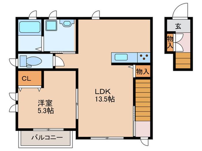 北区志茂5丁目計画(1LDK/2階)の間取り写真