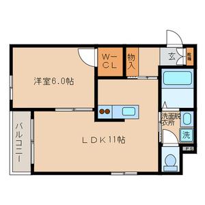 ESTIER(1LDK/3階)の間取り写真