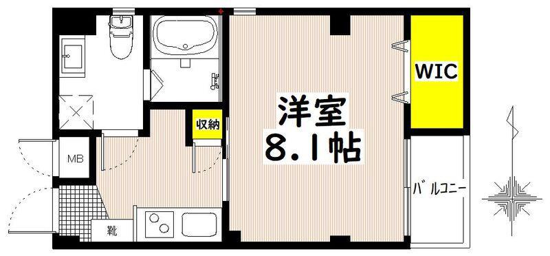 エムズコート玉出(1K/2階)の間取り写真