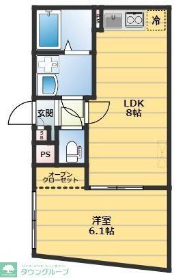 GM上落合(1LDK/2階)の間取り写真