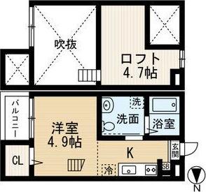 HOUSING COMPLEX T2(ワンルーム/2階)の間取り写真