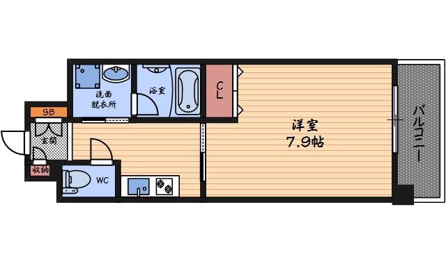 KHKコート西野田(1K/3階)の間取り写真