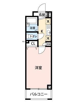マイナビSTAYミライエ西早稲田3丁目(1K/1階)の間取り写真