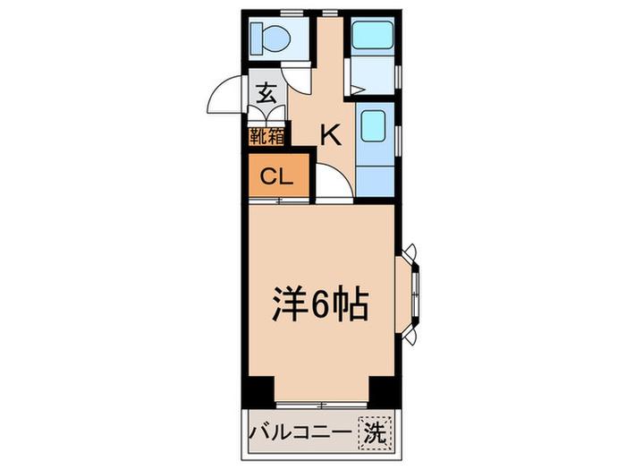 コウジハウス(1K/3階)の間取り写真
