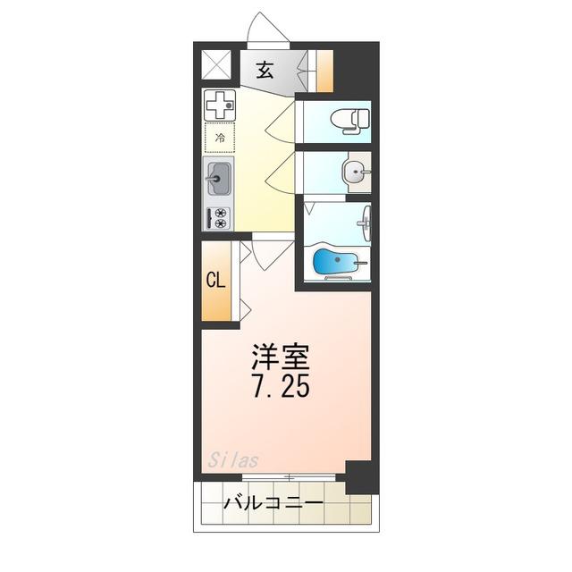 LUXEなかもず(1K/11階)の間取り写真