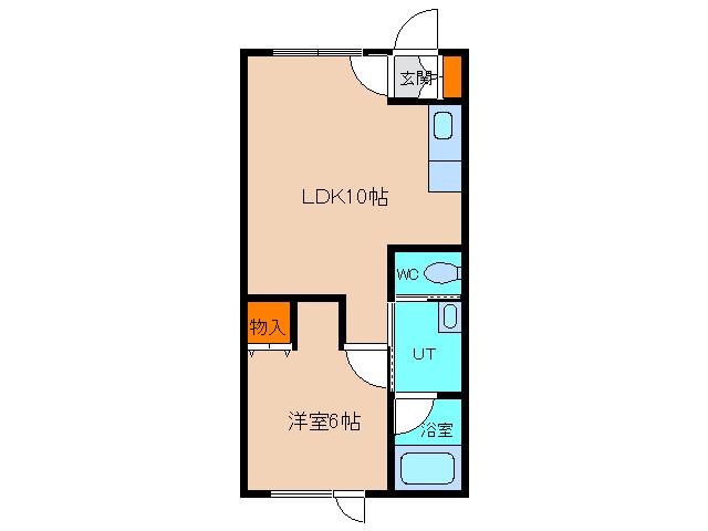 アーバンパレス425(1LDK/2階)の間取り写真