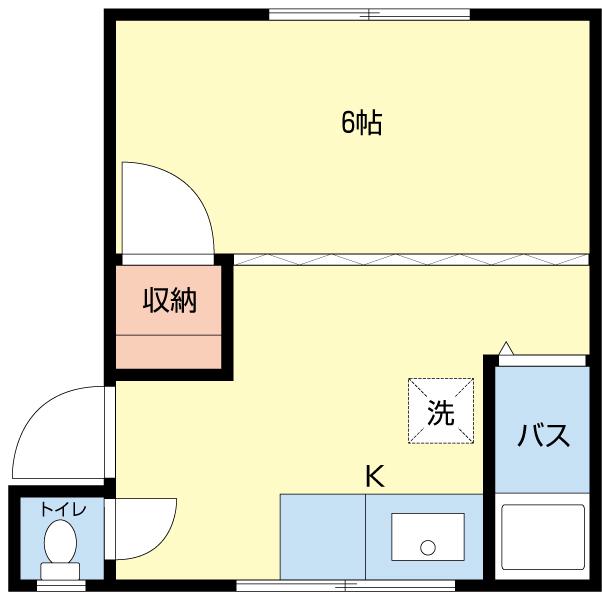 コーポ丸屋(1K/2階)の間取り写真