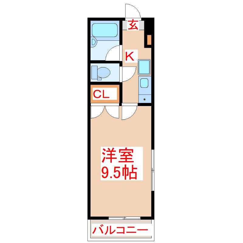 リバーサイドフェアリー(1K/5階)の間取り写真