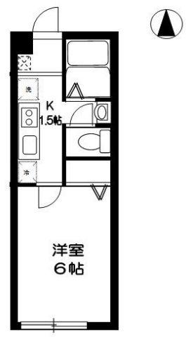 ヴィラート日進(1K/2階)の間取り写真