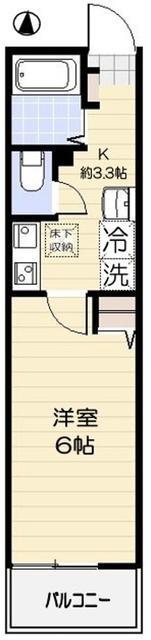 コンホーム北与野(1K/1階)の間取り写真