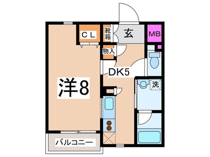 M HAUS(1DK/3階)の間取り写真