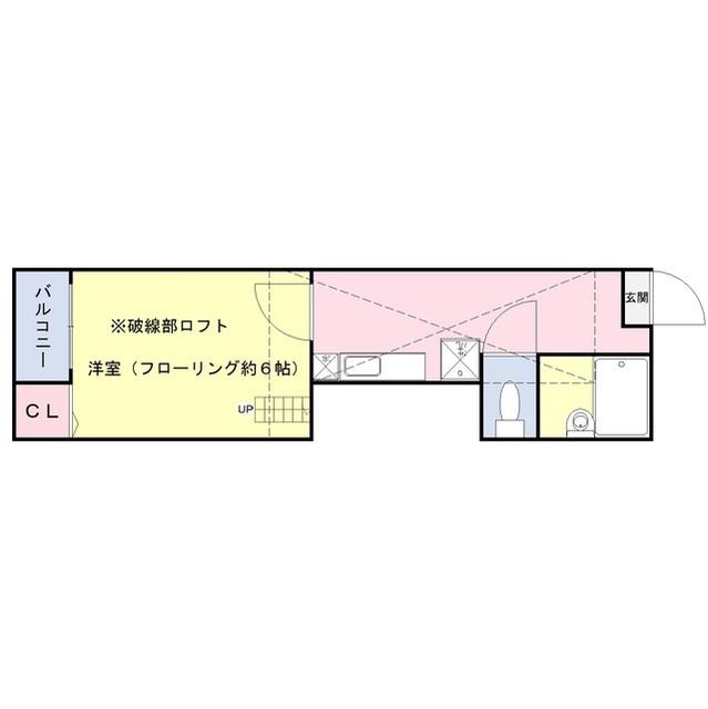 ラスカーラ千川(1K/2階)の間取り写真